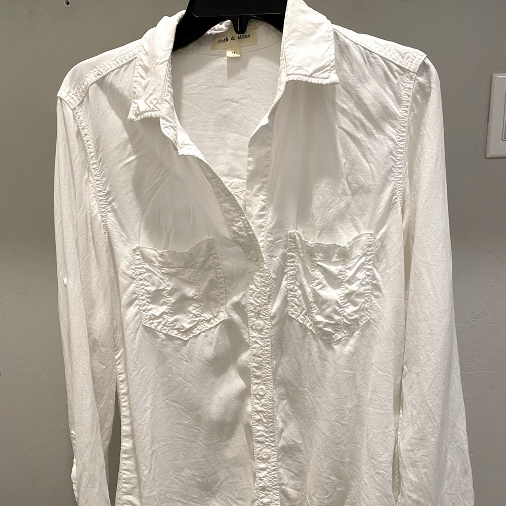 Cloth and Stone white slouchy blouse size medium